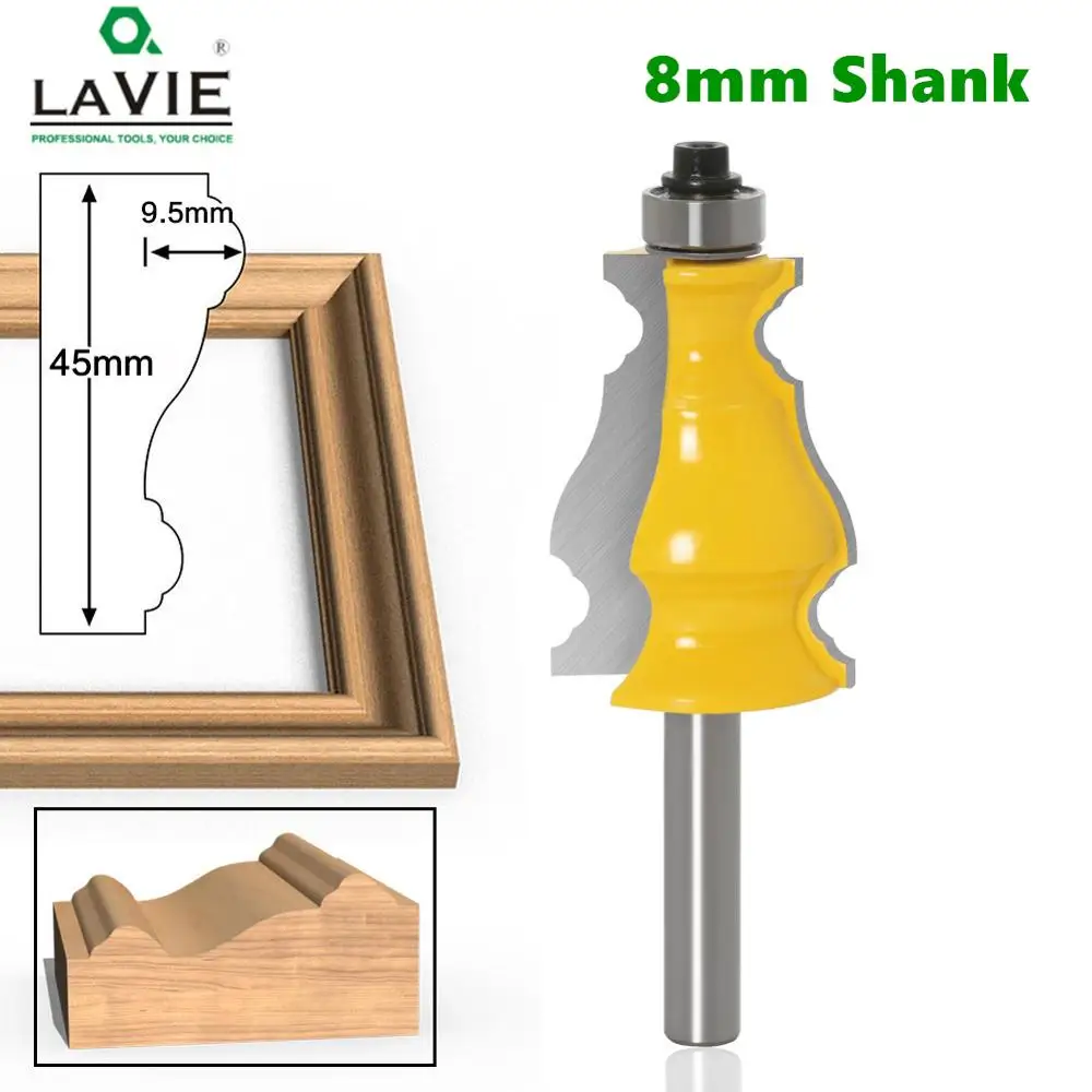 1 adet 8mm Shank resim çerçevesi freze uçları Tenon Tungsten karbür hattı Bit ağaç İşleme freze ahşap için kesici