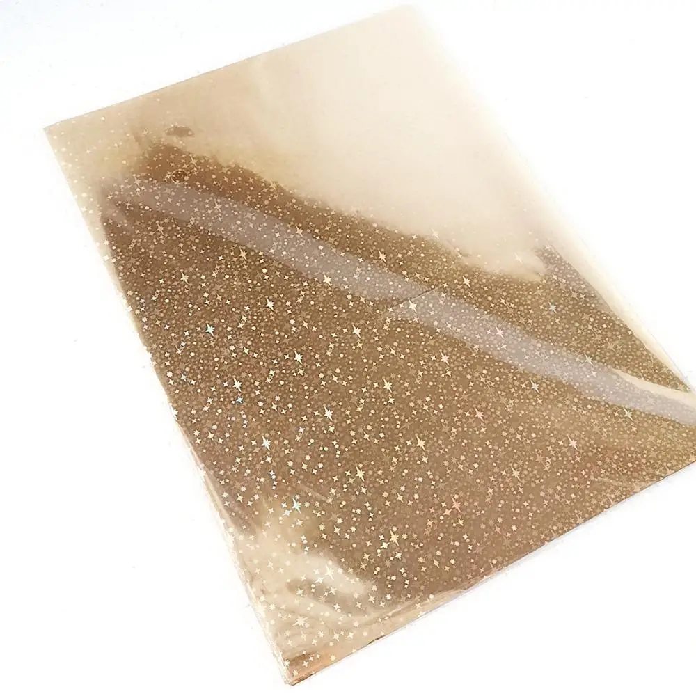 50Pcs 20x29Cm A4 Five Stars Gold Color Hot Stamping Foil Paper Transfere on Elegance Laser Printer Craft Paper