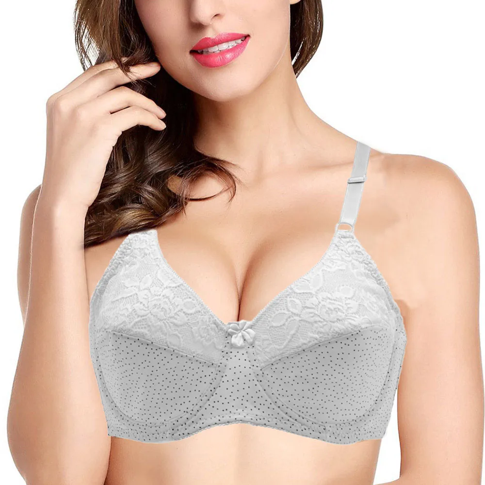 Solid white lace sexy bra Full cup bralette women underwear 46E 46D 46C 44E 44D 44C 42D 42C 40C 40D 38D 36D 34D 36C 38C C22