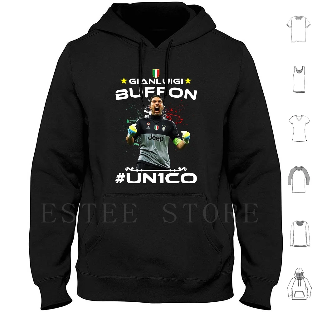 Laddio Buffon Arrivederci #   Un1co Legend Italy moletons de manga comprida Grazie Capitão Buffon Vecchia Signora Gigi Buffon