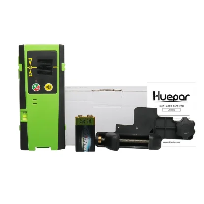 Huepar ricevitore Laser LCD digitale modalità esterna rilevatore Laser rilevazione impulsi raggio rosso e verde linea trasversale livello Laser con