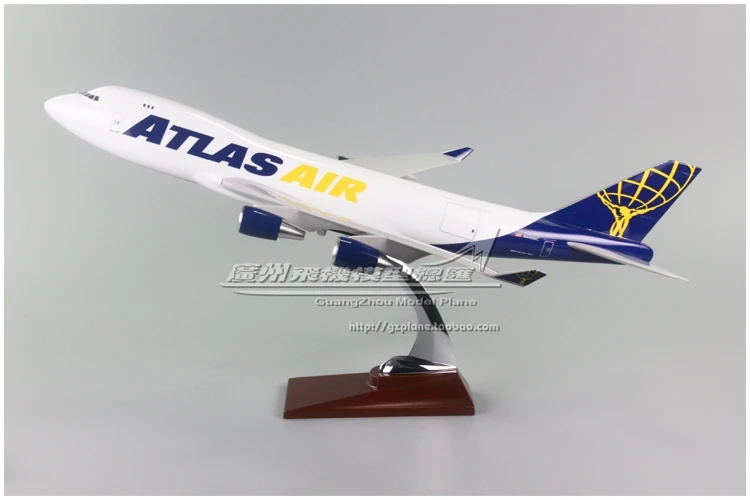

47cm New Product Atlas Aviation ATLAS Boeing B747-400 N446MC Simulation Aircraft Model for Plane Model Collector