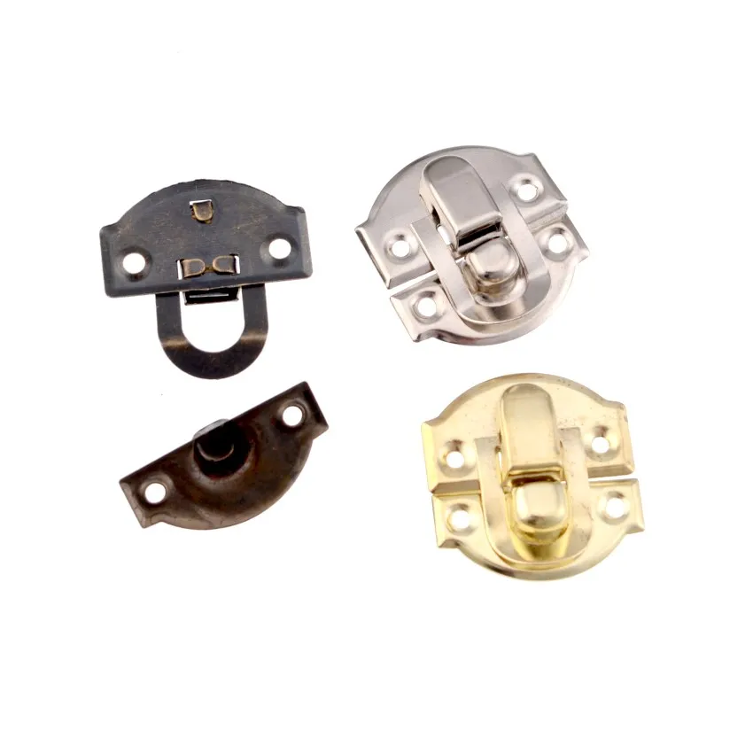 5x Antique Metal Lock Decorative Hasps Hook Gift Wooden Jewelry Box Padlock With Screws For Furniture Hardware
