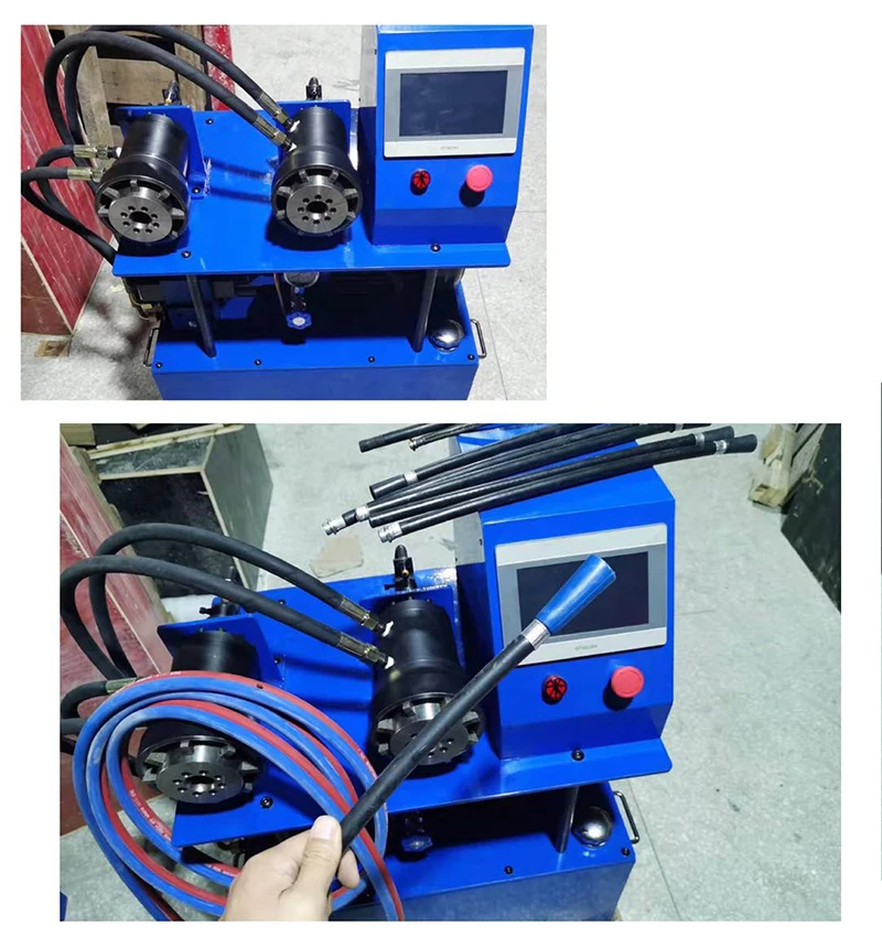 Mais inteligente digital mangueira do banheiro crimper mangueira de metal de aço inoxidável pressionando bocal de chuveiro jardinagem mangueira máquina de friso