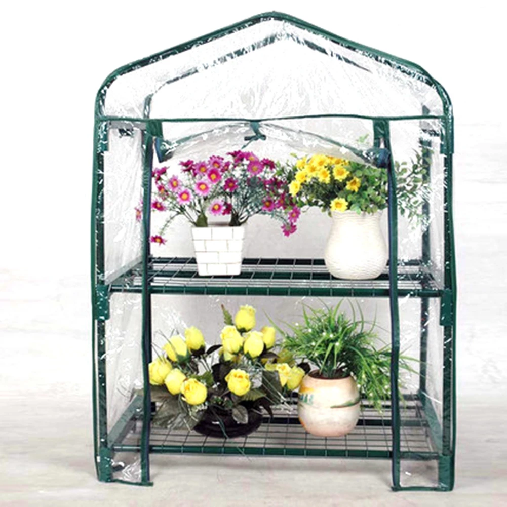 

2/3/4 Tiers Home Plant Portable PVC Greenhouse Garden Cover Plants Flowers Mini Garden Cover Without Iron Frame