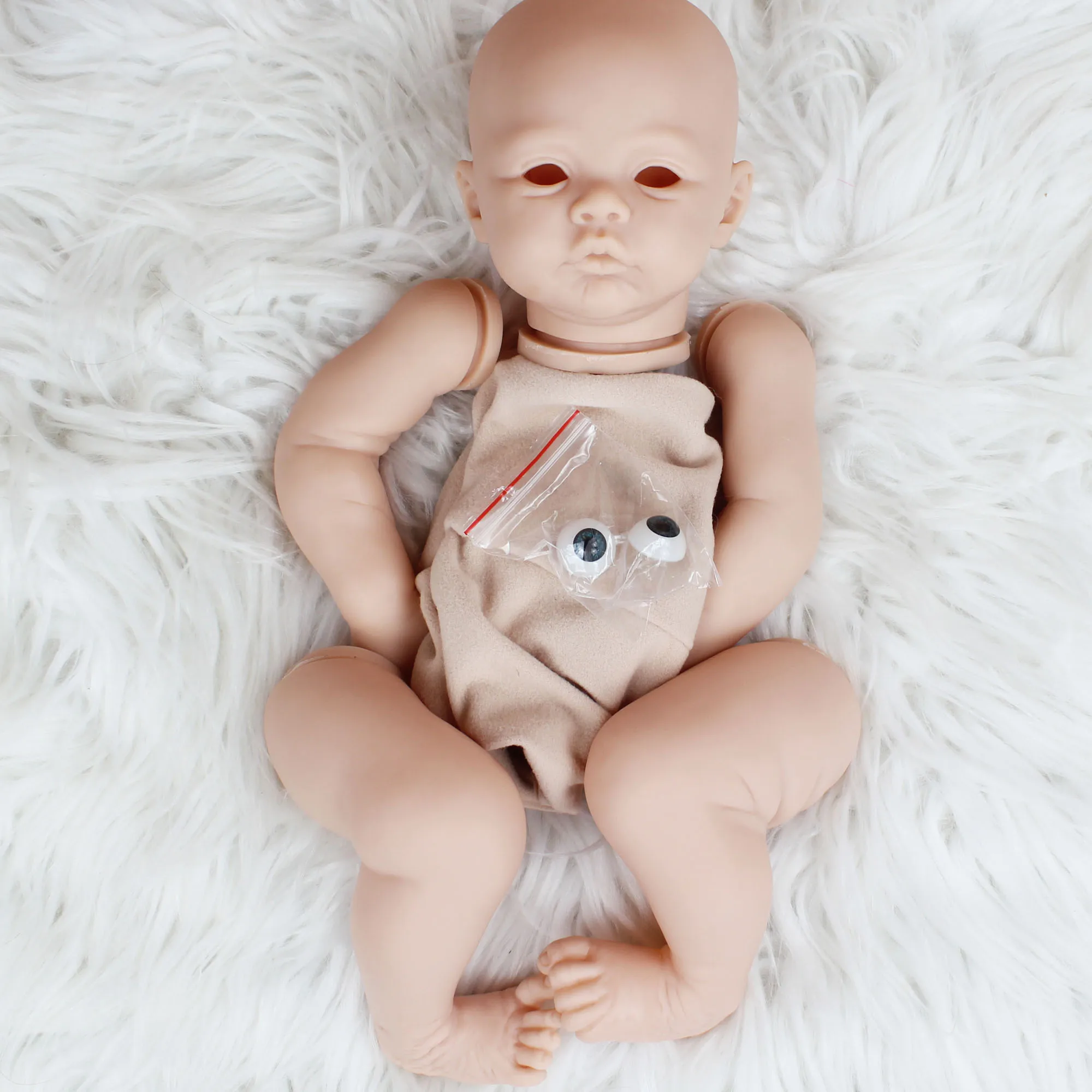 17 Inch Soft Silicone Reborn Accessories DIY Blank Meadow Kit Real Touch Fresh Color Unpainted Unfinished Doll Babies Parts