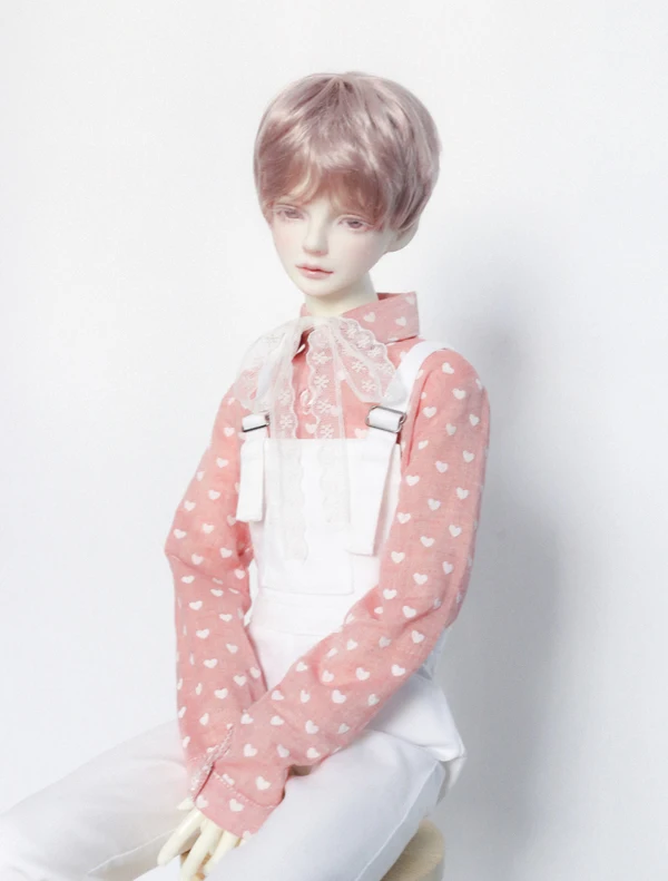 BJD doll clothes with white suspender pants simple cute department 1/4 1/3 SD MSD uncle loose casual version of doll accessories