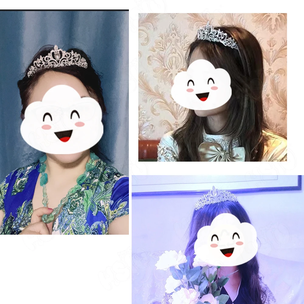 성인 어린이 Tiaras 크라운 머리띠 키즈 여자 신부 크리스탈 크라운 웨딩 액세서리 HSIU 헤어 쥬얼리 장식품 헤드 피스