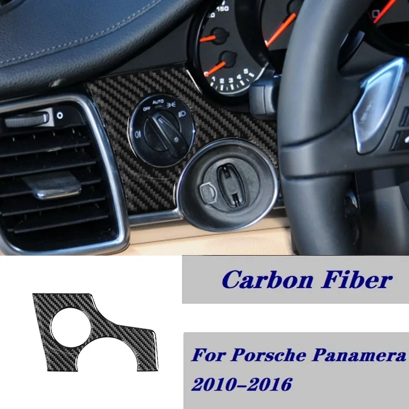 

Carbon Fiber Car Keyhole Panel Cover Trim Car Decorative Sticker Fit For Porsche Panamera 2010-2016 Car Accessories