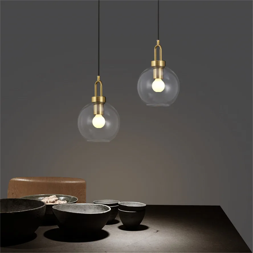 

Minimalist creative restaurant pendant lights coffee store tea shop glass Nordic luxury art decoration hanging lamp fixtures