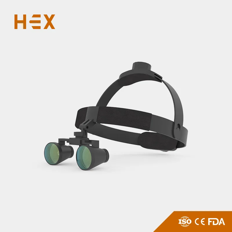 Lupa hexagonal 1S lupa Binocular faro 3W LED 2.5X 3.5X Dental, examen médico, cirugía