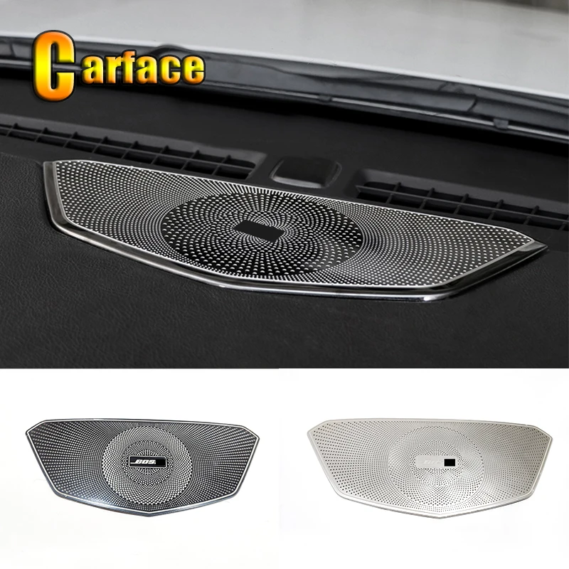 Stainless Steel Car Center Instrument Panel Audio Speaker Horn Cover Trim For Cadillac XT5 2016 2017 2018 Auto Accessories