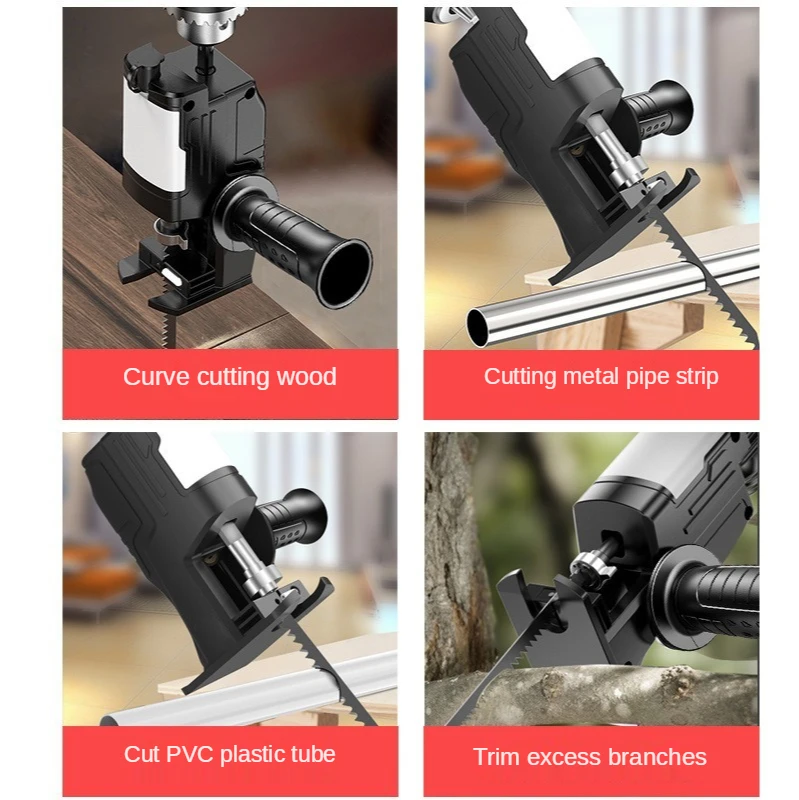 Makita Electric Drill To Electric Saw Conversion Head Chuck Function Refitting Cutting Machine Saber Saw Reciprocating Saw