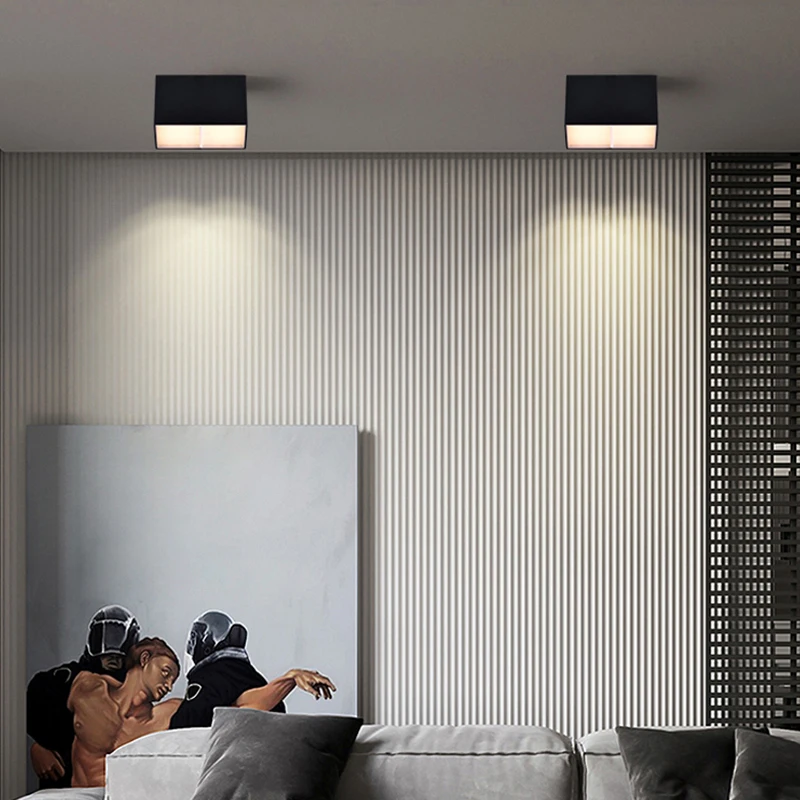 12W 18W 30W Square Surface Mounted Downlight Living Room Nordic No Main Light Box Light Hole Free Grille Light Ceiling Spotlight