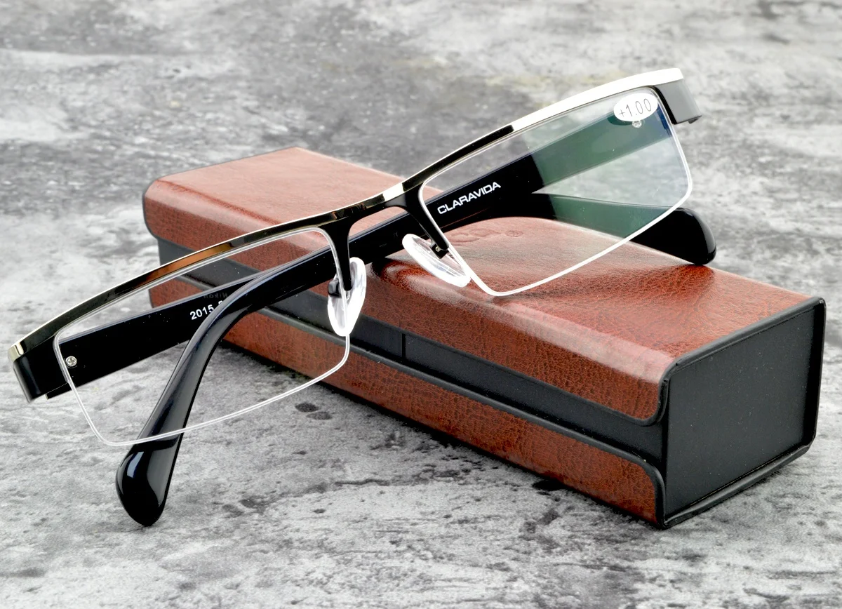 

Men 12 Layers Coated Titanium Alloy Half Frame Reading Glasses +0.75 +1 +1.25 +1.5 +1.75 +2 +2.25 +2.5 +2.75 +3 +3.25 +3.5 +4