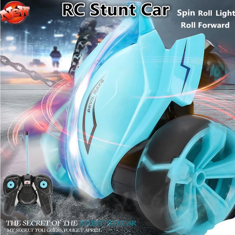 Devil Fish Cool Tumbling Remote Control Stunt Car RC 20mins 360 Degree Rotation On The Spot  Inverted Driving RC Kids Toy Gift