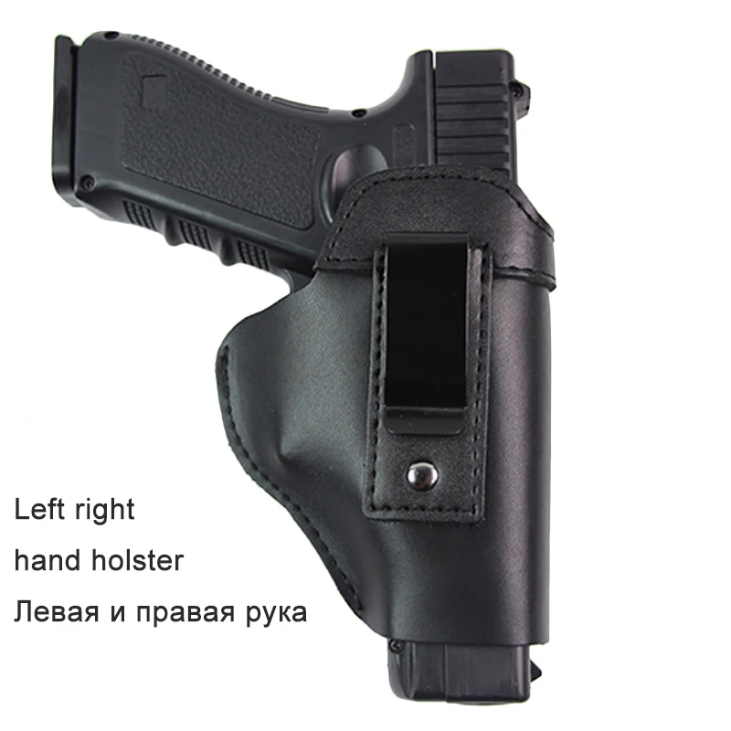 

Leather Concealed Carry Gun Holster for Glock 17 19 22 26 Beretta M92 Sig Sauer P226 cz75 Glock Holster Arisoft Pistol Clip Case