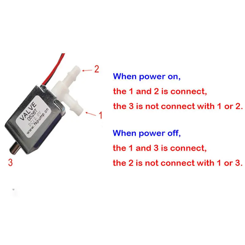 DC 12V 2-position 3-way Port Valve Micro Mini Electric Solenoid Exhaust Discouraged Air Valve Switch Two-position Three-way