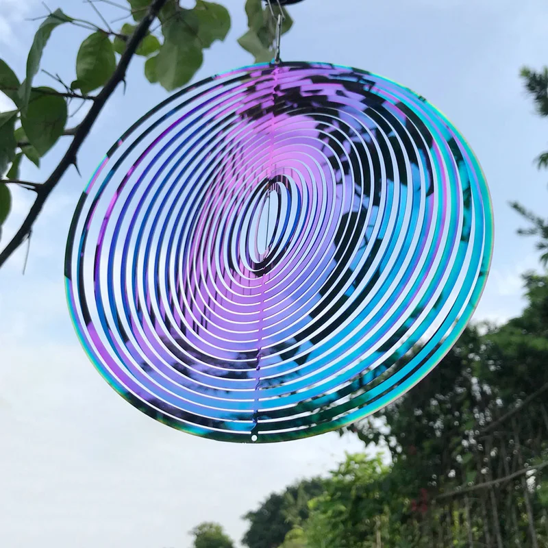 3D Metal Wind Chimes Spinner Bell Pendant For Room Wedding Party Christmas Decor Garden Decoration Outdoor Hanging Windchimes