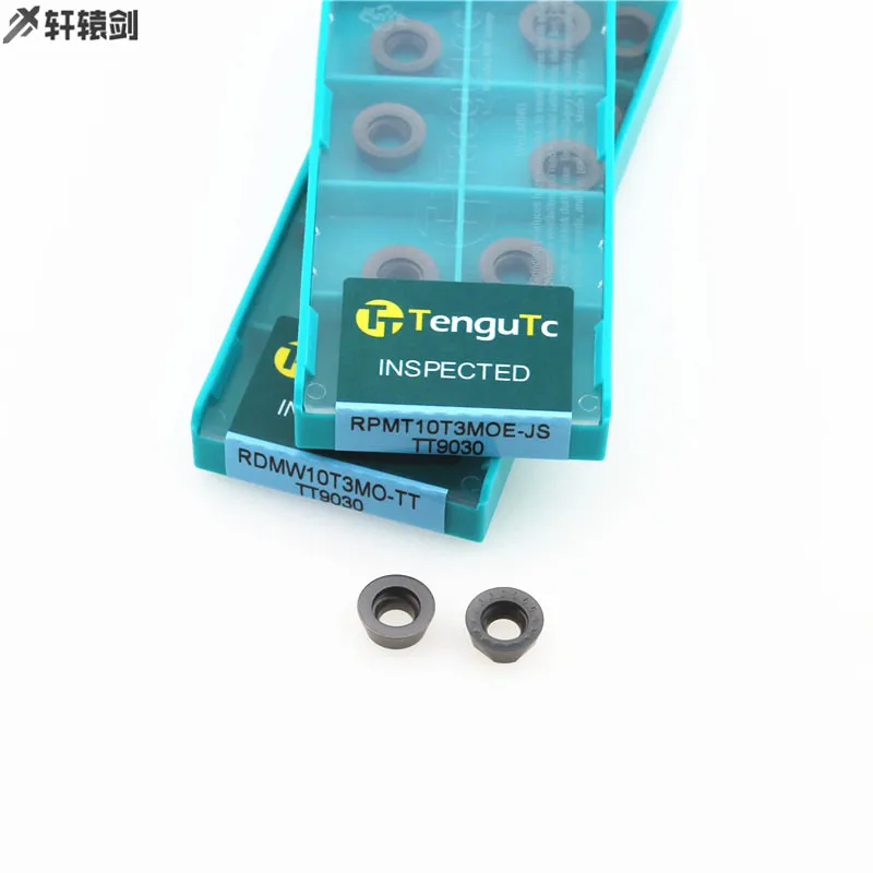 10PCS RDMW10T3MO TT TT9030 RPMT10T3MOE JS Milling Blade Carbide Cutting Lathe Tools