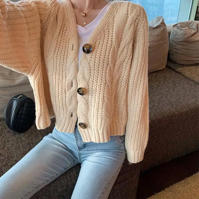 Women Casual Cardigans Fall Winter Sweater Cardigan Button Up Knitted Jackets Oversized Sweater Poncho Tops Knitted Cardigan