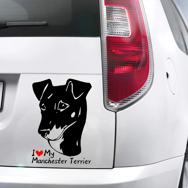 S61254 # Manchester Terrier Dog Black Transparent Car Sticker Vinyl Decal Waterproof Decors for Motorcycle Bumper Laptop