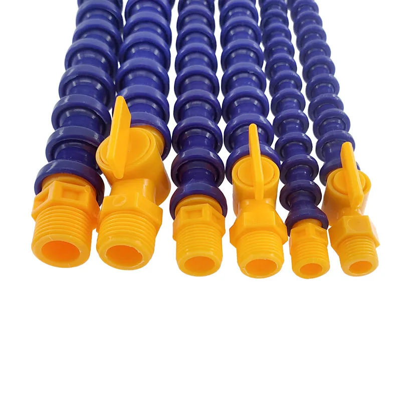 6pcs 300 400 500 600mm Plastic Round Flat Nozzle Adjustable Oil Coolant Hose 1/4 3/8 1/2 Flexible Water Oil Cooling Pipes image 2