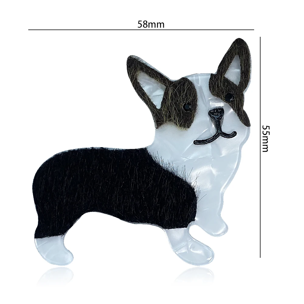 Cartoon Handmade Safety Pins Custom Acrylic Dog Brooches Badge for Bag Lapel Pin Jewelry Gift for Friends Wholesale