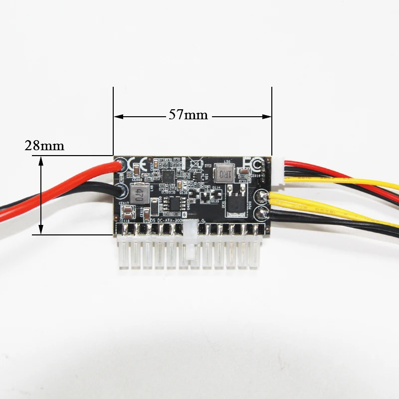 NEW PCI-E 6pin/DC5.5x2.5mm Input DC-ATX-300W 24pin Power Supply Module Swithc Pico PSU  Mini ITX High DC-ATX power module ITX Z1