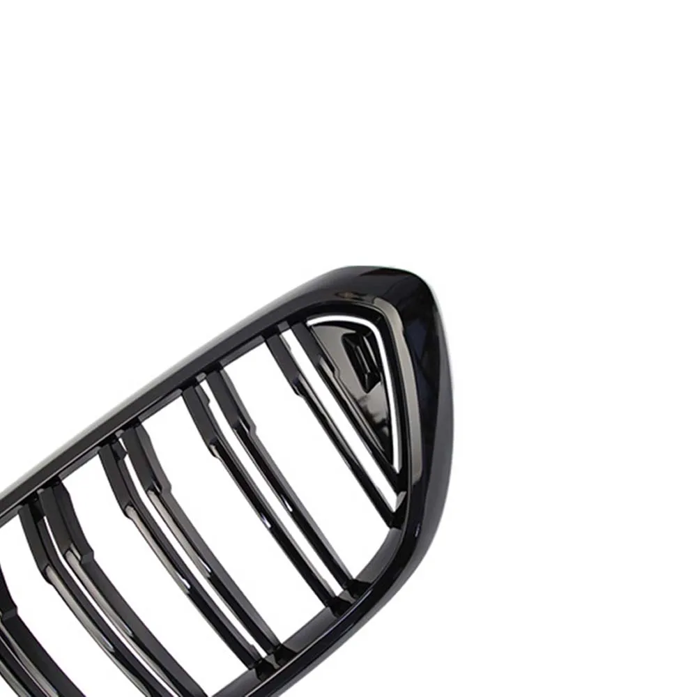 2PCS Car Front Kidney Grills Double Line Slat Racing Grille For BMW 6 Series GT G32 630I 640I 640I 620D 640D XDrive 2017-2019