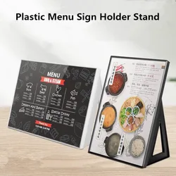 Soporte de seÃąal de acrÃlico para menÚ de sobremesa, soporte de exhibiciÃģn de productos de promociÃģn en forma de L A5, Marco