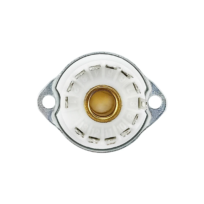 GHXAMP 세라믹 튜브 소켓 QS30-1 SZ-8 YS30-3 글로우 튜브 기본 형광등 밸브 홀더 Lampstand 13 핀 오디오 앰프 부품 1pc