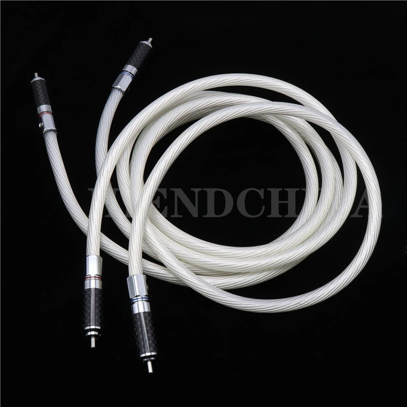 

GZ-001 Dutch Sterling Silver 5NOCC Amplifier CD Player Audio Cable HIFI Dual RCA Audio Amplifier Lotus Signal Cable