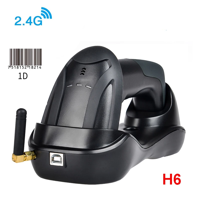 H6 Wirelress Barcode Scanner And RD-H8 1D/2D QR Bar Code Reader PDF417 for for POS and Inventory