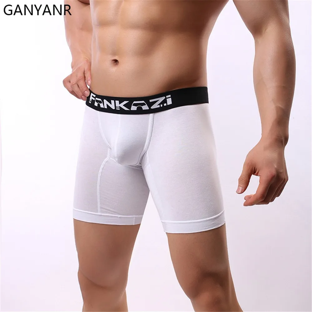 

GANYANR Men Running Tights Compression Shorts Gym Sportswear Leggings Fitness Sports Sexy Basketball Fit Yoga Training Workout