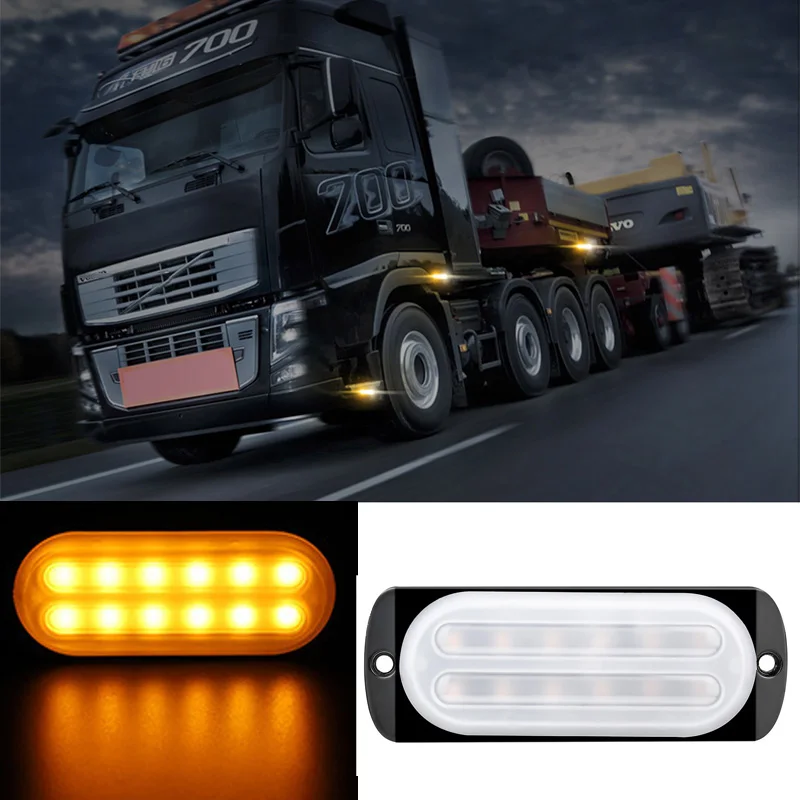 

12V24V 36W 12LED Car Truck Side Flash Light Bar Flashing Warning Light Bulb LED Strobe Motorcycle Emergency Light Flashlight