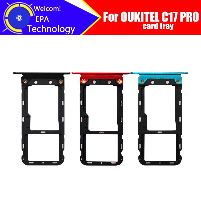 Oukitel C17 Pro Kartu Tray 100% Asli Baru Kualitas Tinggi Kartu SIM Slot Kartu SIM Pemegang Pengulangan untuk Oukitel c17 Pro