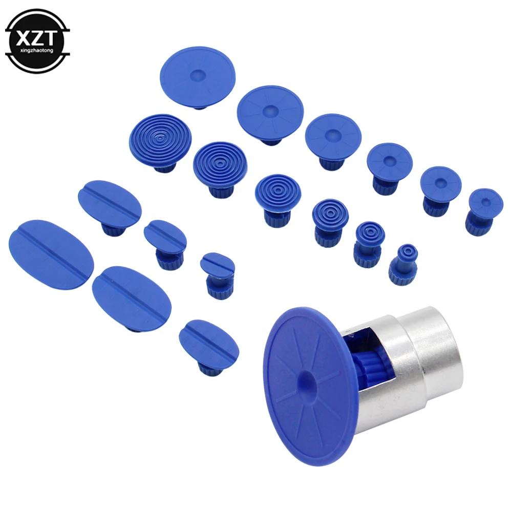 1Set Car Aluminum Alloy Dent Repair Puller Head Adapter Screw Tips M10/M12 and Glue Tabs for Slide Hammer and Pulling Tab