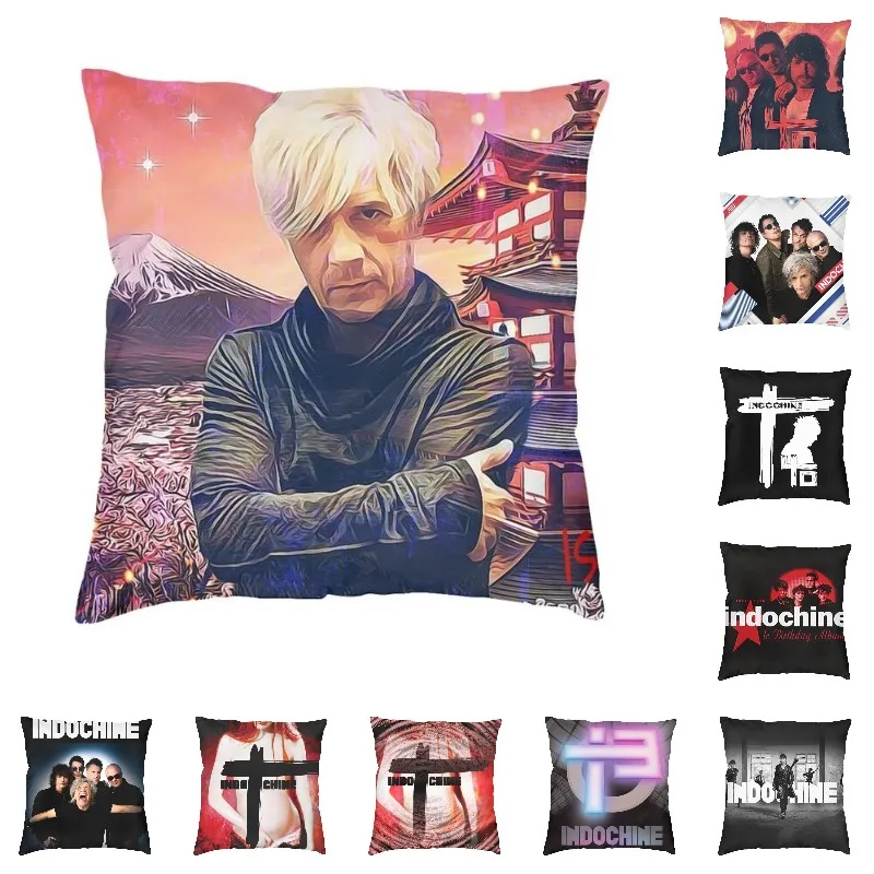 Nicolas Sirkis Indochina Pillow Case Sofa French Rock Band Singer Luxury Cushion Cover Car Pillowcase 3D Printing Cushions