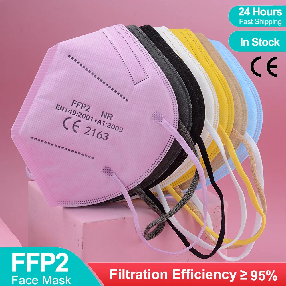 10-100 FPP2 maschere protettive CE KN95 certificati maschera per il viso 5 strati riutilizzabili FFP2mask omologada polvere per adulti Mascarillas