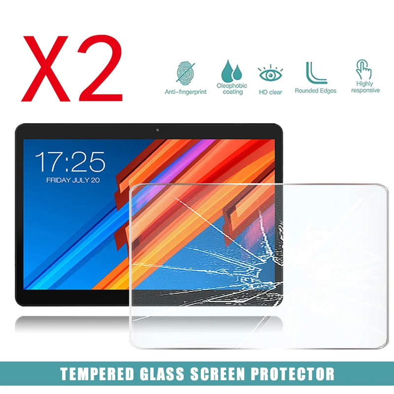 

2Pcs Tablet Tempered Glass Screen Protector Cover for Teclast M20 4G Tablet Anti-Screen Breakage Anti-Fingerprint Tempered Film