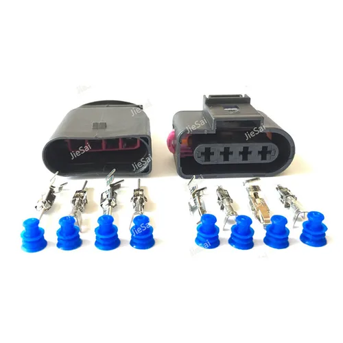 Conector de bobina de encendido automático para coche, accesorio de 4 pines 1J0973724 3,5mm, enchufe de Sensor de oxígeno automotriz 1J0 973 724, macho hembra para VW y Audi