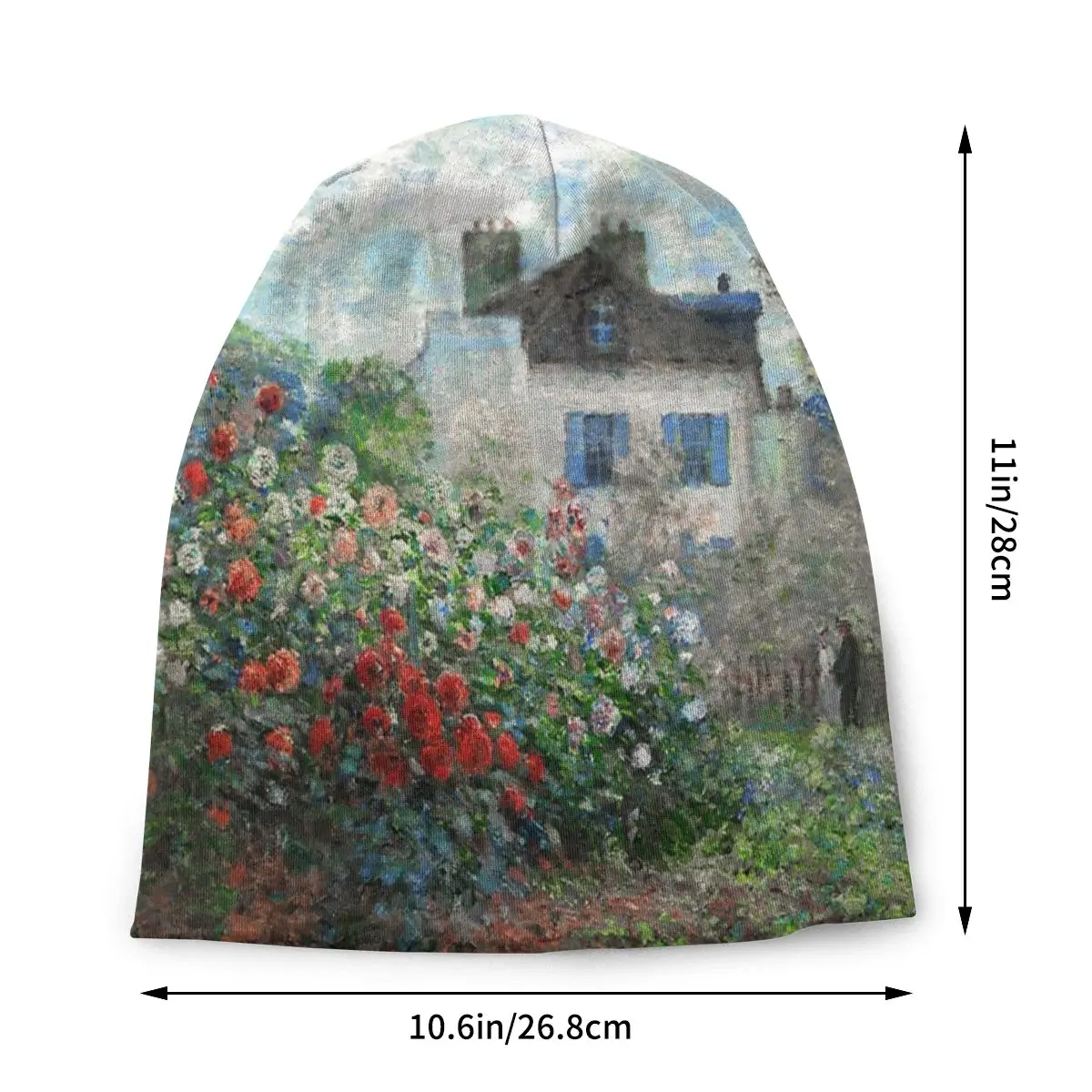 Claude Monet Artist's Garden Bonnet Hats Fashion Autumn Winter Skullies Beanies Hat for Men Women Knit Hat Spring Warm Cap