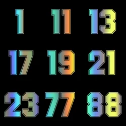 CK20980# Funny Racing Number 1 13 17 19 21 23 77 Car Sticker Waterproof Vinyl Decal Stickers for Motorcycle Bumper