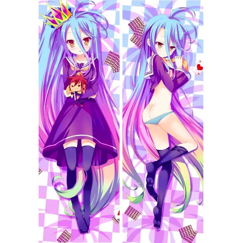 NO GAME NO LIFE Pillowcase Sora Shiro Cosplay Dakimakura Anime Loli Pillow 3D Double-sided Bedding Hugging Body Pillowcase Gifts