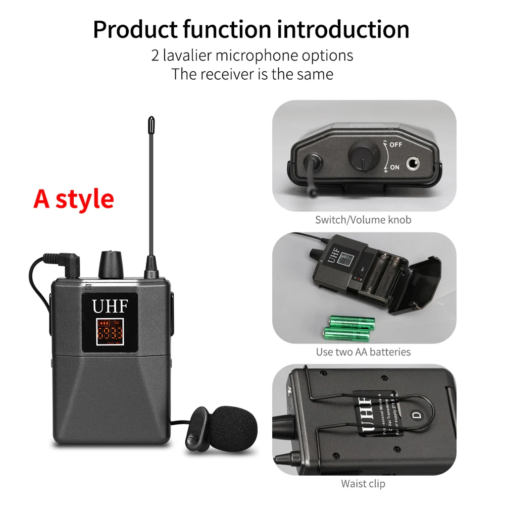 TKL 4Channel Wireless Lavalier Microphone DSLR Phone Lapel Mic Transmitter Youtube Video Recording microphone System PRO-15C