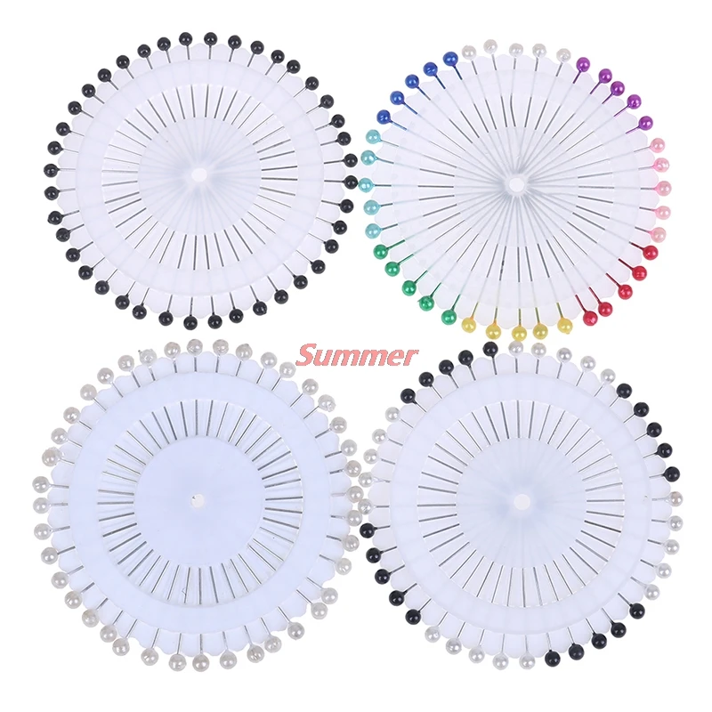 Smart Home New 40pcs Round Pearl Straight Head Pins Dressmaking Faux Pear Corsage Pin For DIY Pearl Needle Sewing Accessories