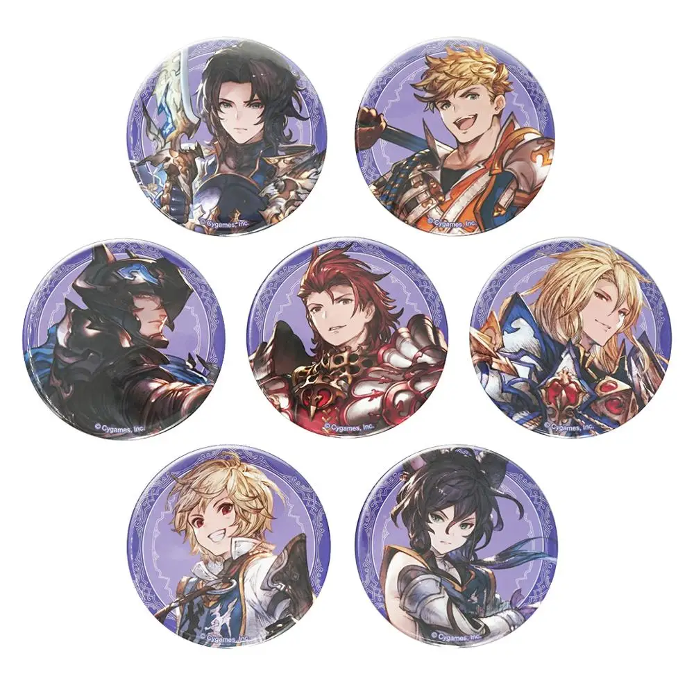 

Granblue Fantasy Anime Badge Game Lancelot Vane Siegfried Arthur Mordred Aglovale Percival Metal Badge Brooch Pins