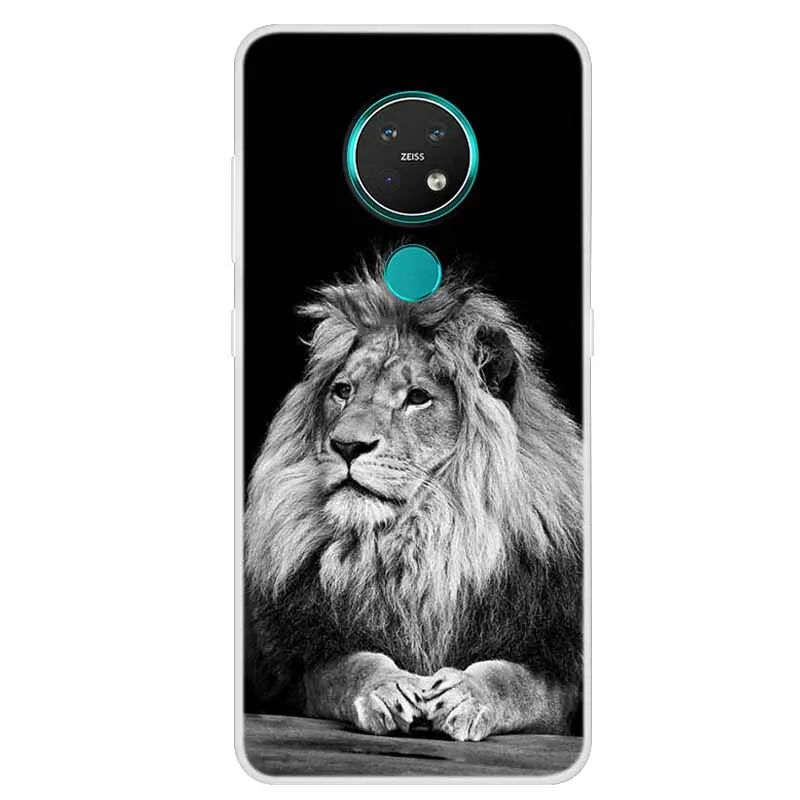 For Nokia 7.2 Cases 6.2 C20 C10 Clear Wolf Lion Soft TPU Silicone Phone Cases For Nokia 6.2 Cover Fashion Funda Nokia X20 X10