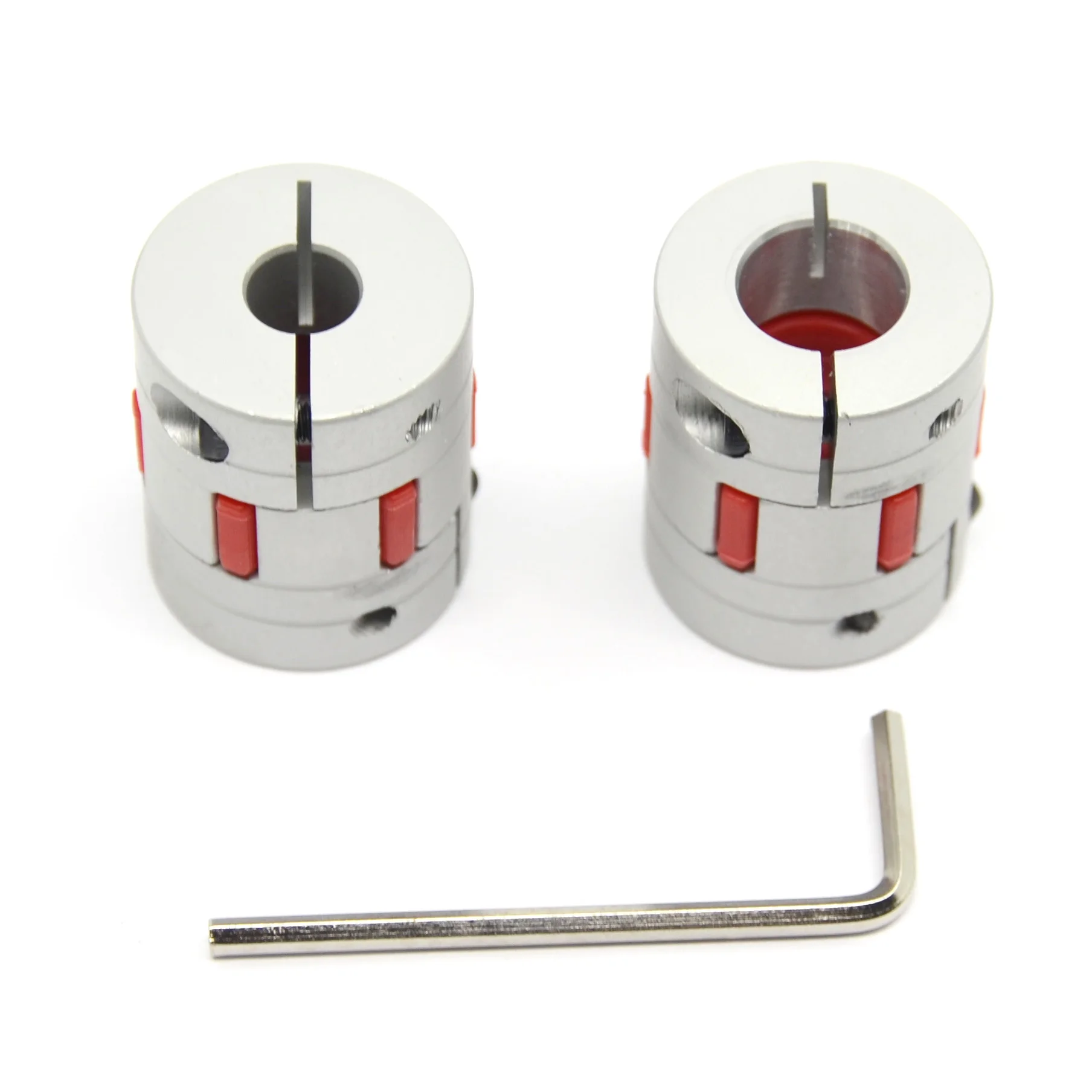 

2Kit 8mm to 12mm Aluminium Plum Flexible Shaft Coupling Diameter 25mm Length30mm Motor Connector Flexible Coupler for 3D Printer